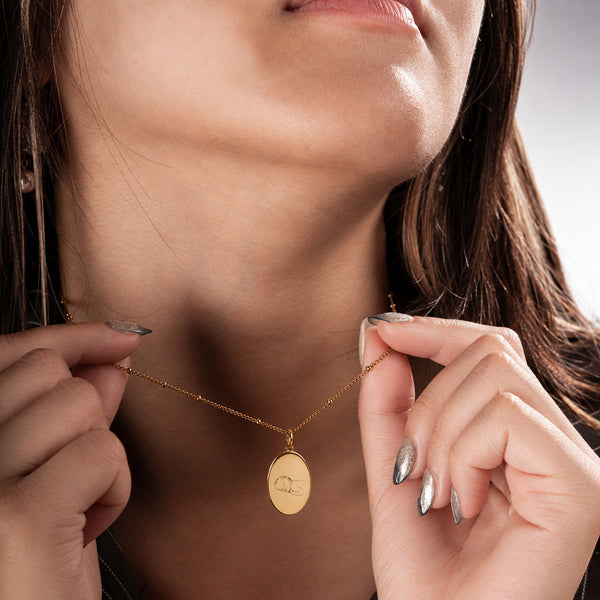 Ovale Kette mit Bild