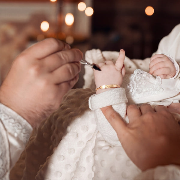 Taufarmband für Babys & Kleinkinder aus Echtgold