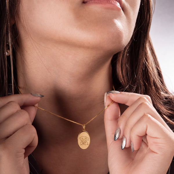 Ovaler Charm mit Haustierbild