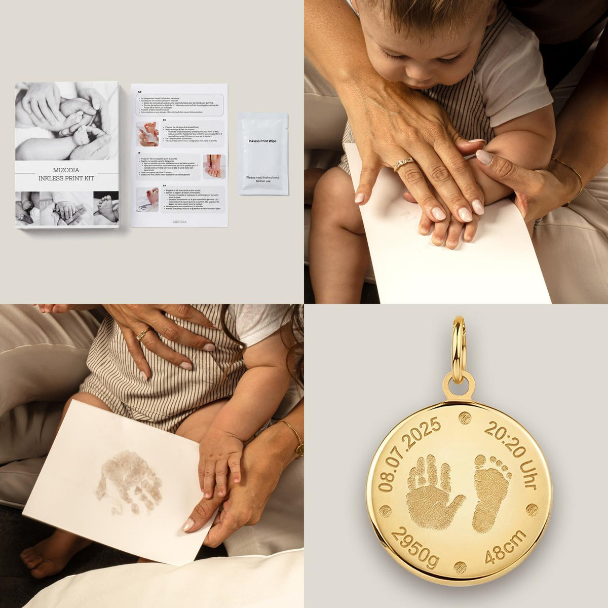 Confezione regalo con set per impronte
