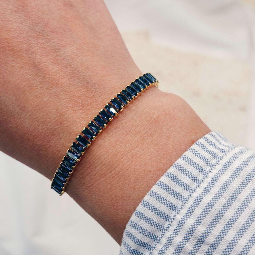 Bracciale Aurea con pietre blu zaffiro