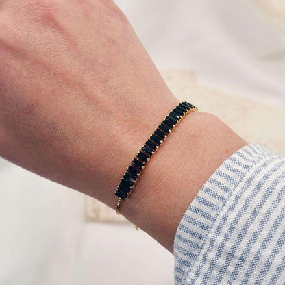 Armband Aurea mit Onyxfarbenen Steinen