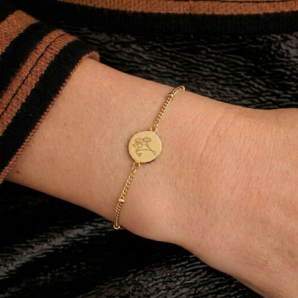 Geboortebloemenboeket armband