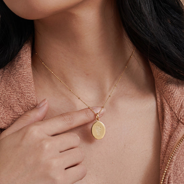 Oval Fußabdruck Kette