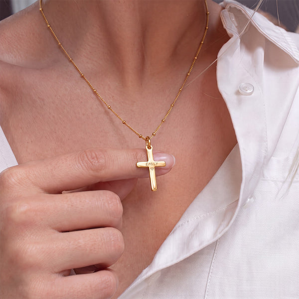 Engraved Cross Charm