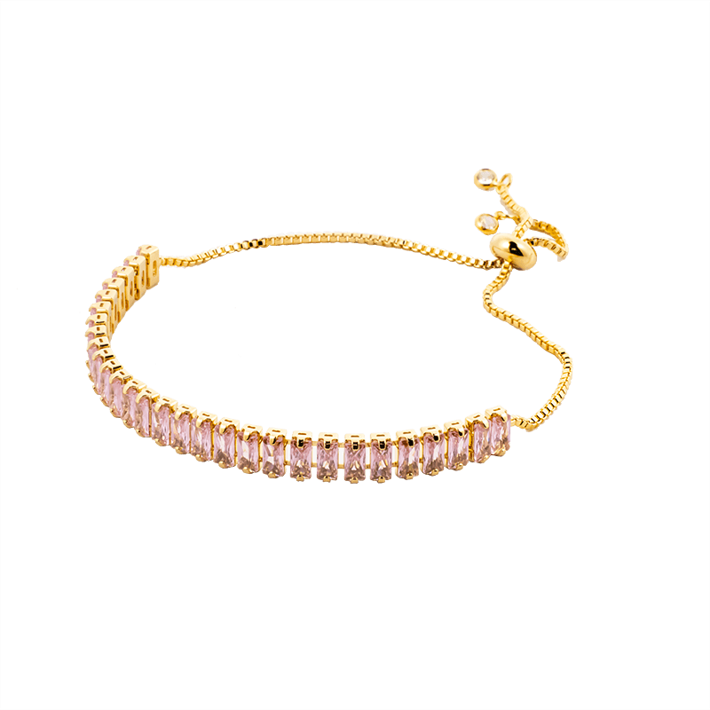 Aurea armband with rose-colored stones