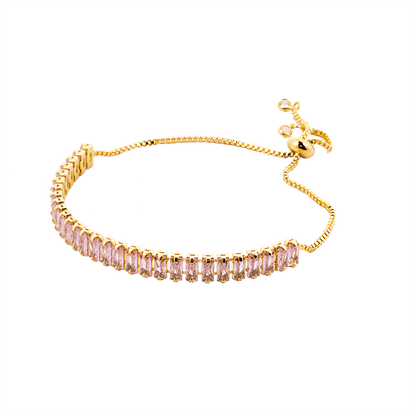 Aurea armband with rose-colored stones