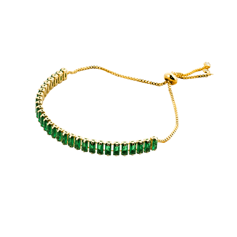 Aurea armband with emerald-colored stones