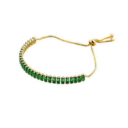 Aurea armband with emerald-colored stones