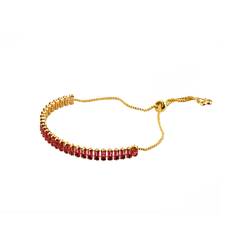 Armband Aurea mit rubinroten Steinen