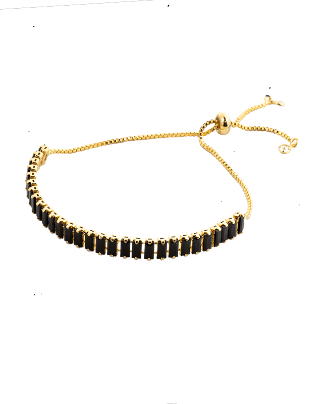 Armband Aurea mit Onyxfarbenen Steinen