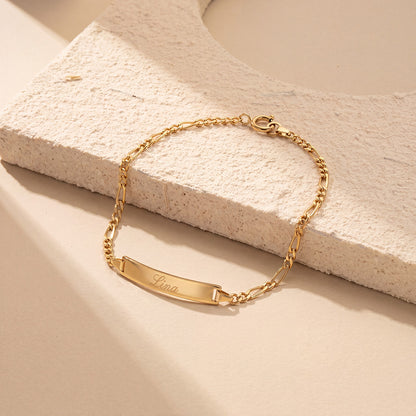 Braccialetto personalizzato con incisione in oro massiccio