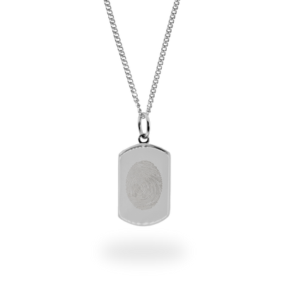 Collana Bold-Charm con impronta digitale ovale