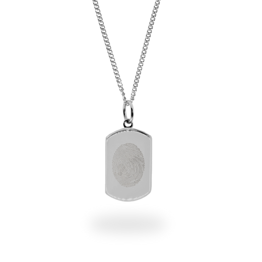 Bold-Charm ketting met ovale vingerafdruk
