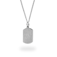 Bold-Charm necklace with full-surface fingerprint