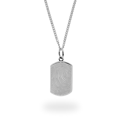 Collana Bold-Charm con impronta digitale a tutta superficie