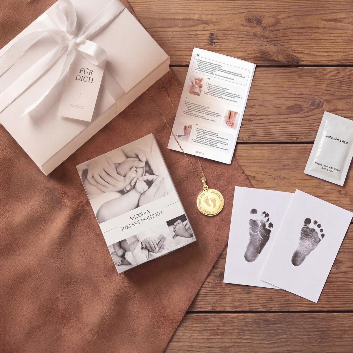 Confezione regalo con set per impronte